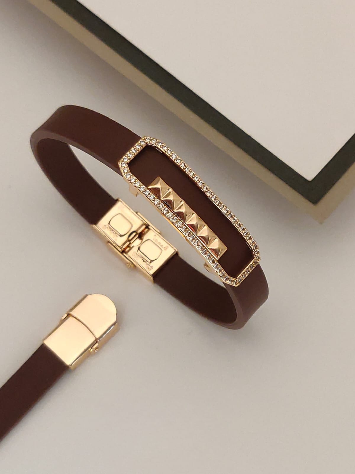 Luxury Black & Gold Om Design Bracelet | Premium Designer Kada for Men & Women