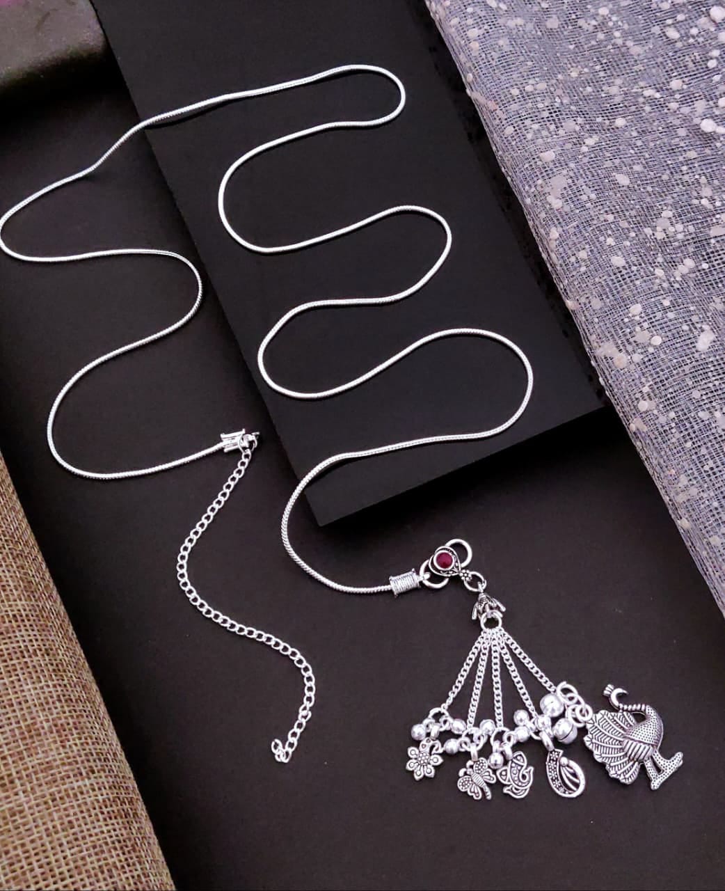 Traditional Silver Kanduri with Elegant Hanging Charms
